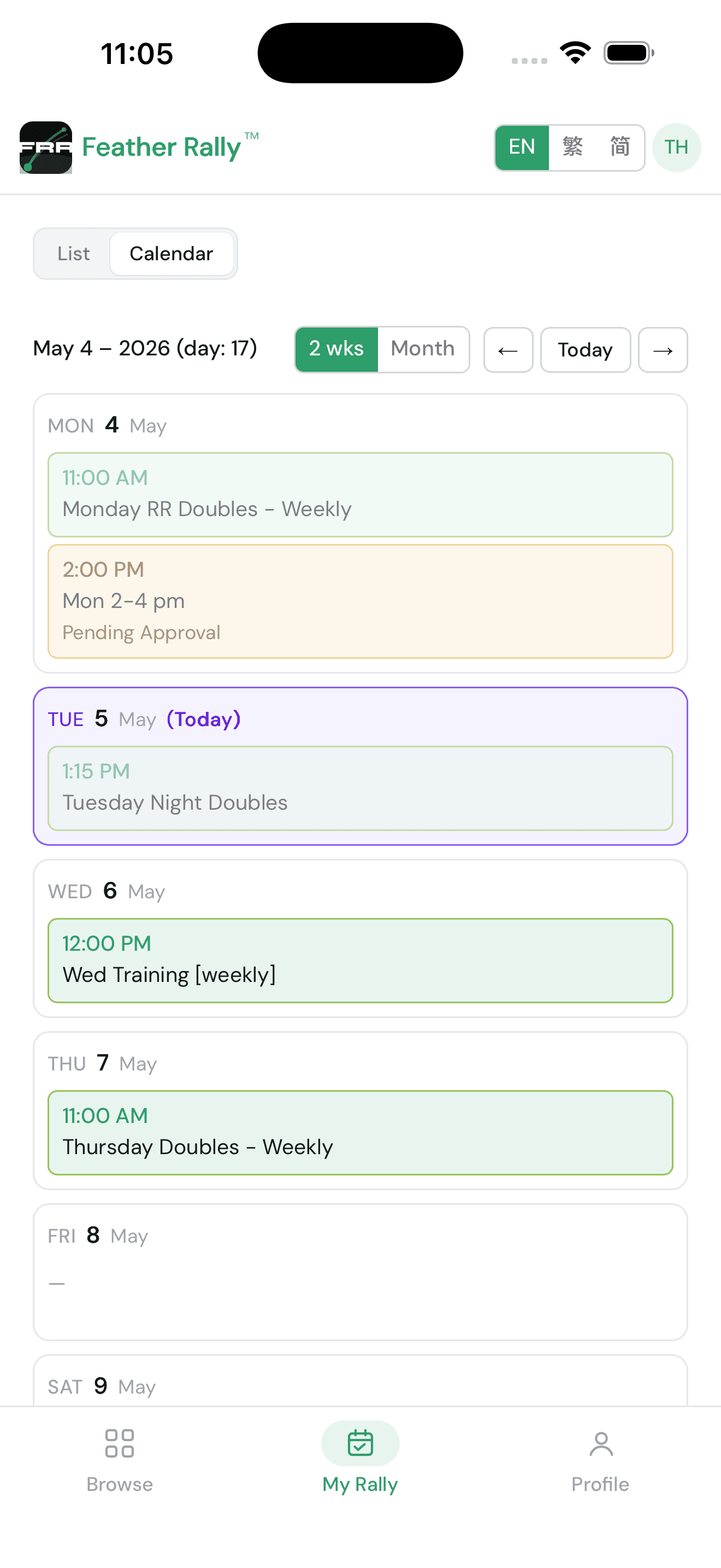 Your week, organized.